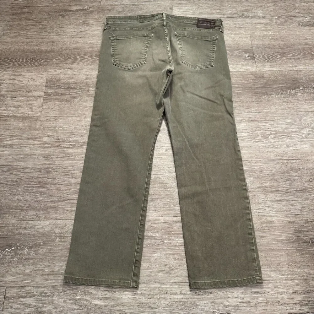 AG Adriano Goldschmied Jeans Mens 38 Gray Denim The Matchbox Slim Straight 38x29